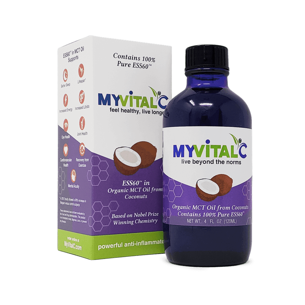 MyVitalC ESS60 Trio Pack Organic Oils, Olive, Avocado and MCT - 3 bottles total
