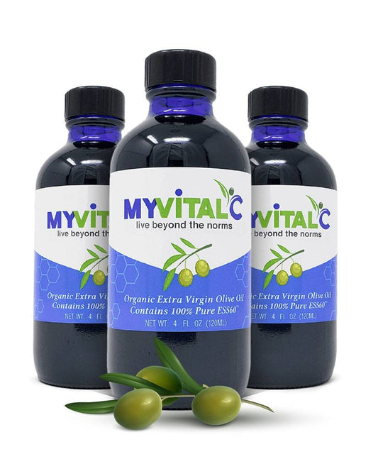 MyVitalC ESS60 in Olive Oil Extra Virgin Organic, 120ml - Case of 3 Bottles