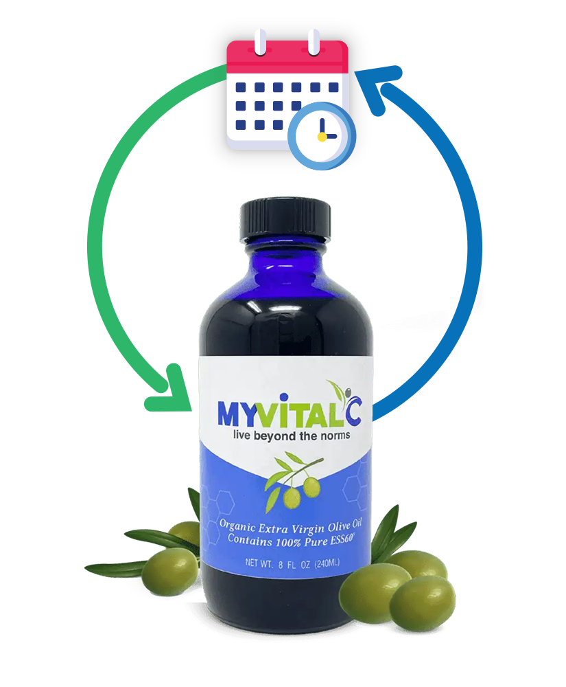 MyVitalC ESS60 in Olive Oil Extra Virgin Organic, 240ml (Monthly Subscription)