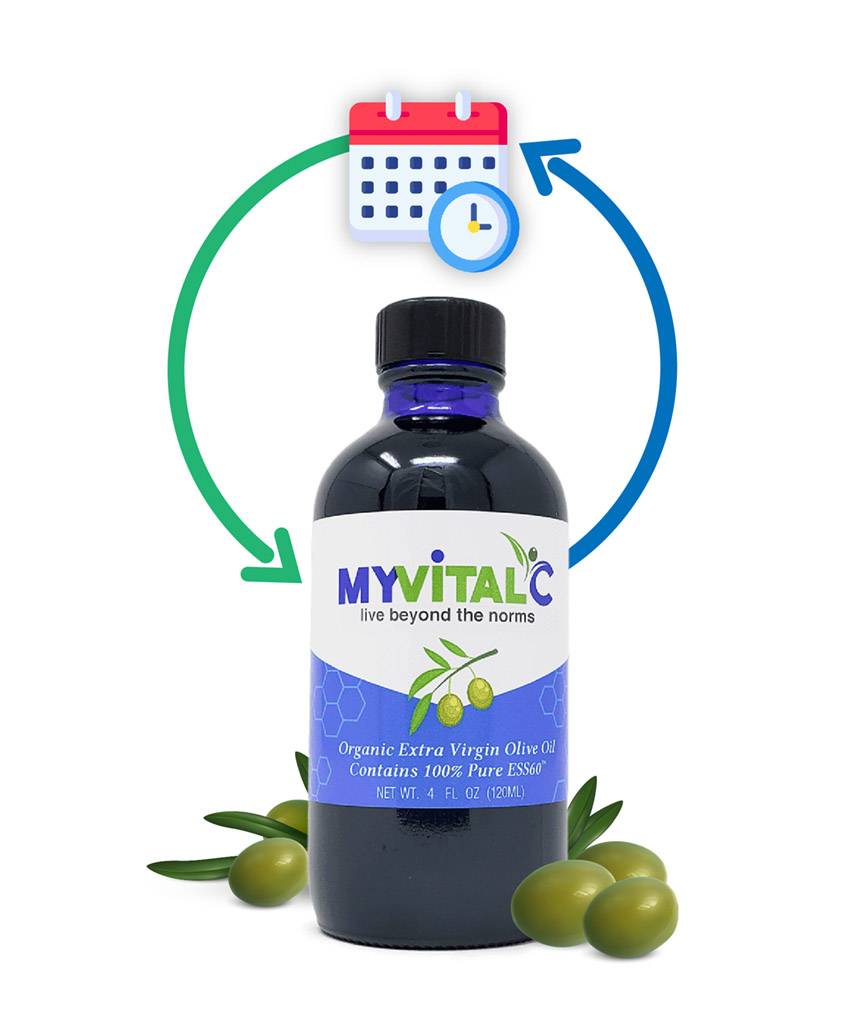 MyVitalC ESS60 in Olive Oil Extra Virgin Organic, 120ml - Monthly Subscription