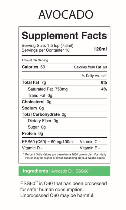 MyVitalC ESS60 in Avocado Oil 120ml - Monthly Subscription