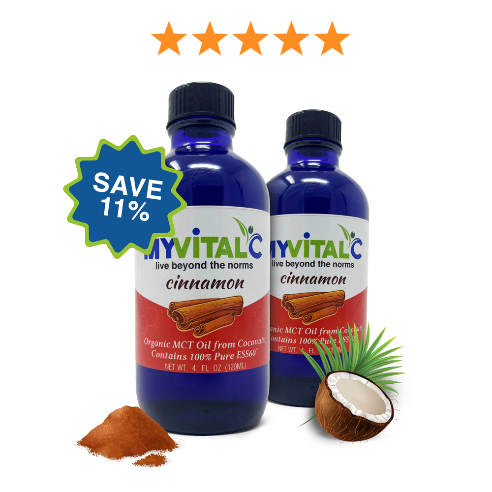 MyVitalC Cinnamon X2 ESS60 in Organic MCT Oil, Coconut Derived