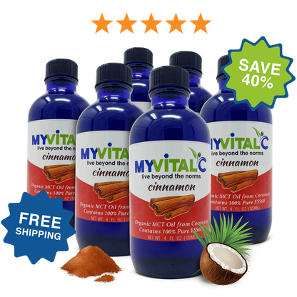 MyVitalC Cinnamon X6s ESS60 in Organic MCT Oil, Coconut Derived (Bi-Annual Subscription)