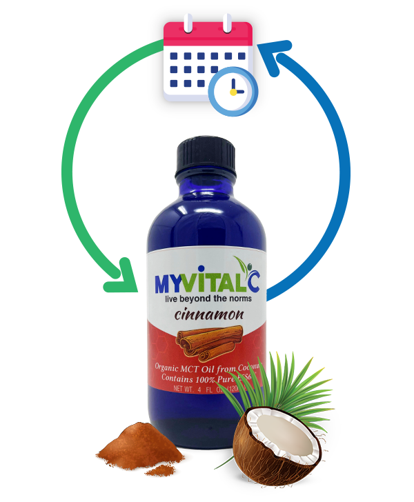 MyVitalC Cinnamon ESS60 in Organic MCT Oil, Coconut Derived (Monthly Subscription)