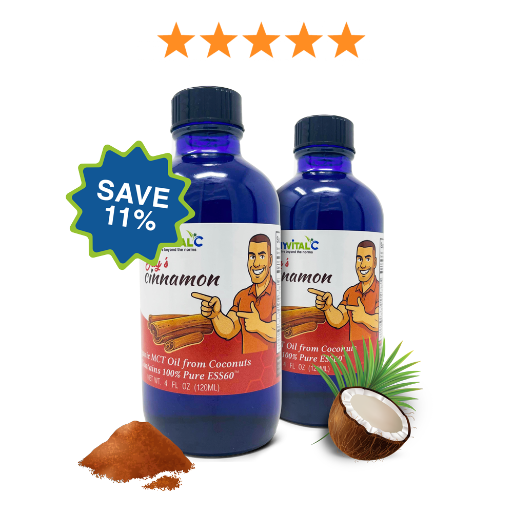 MyVitalC Cinnamon X2 ESS60 in Organic MCT Oil, Coconut Derived