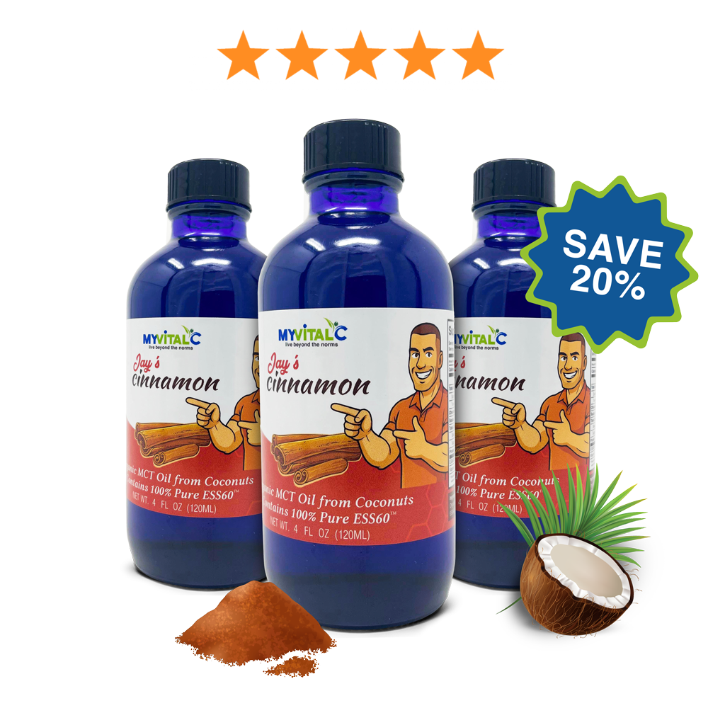 MyVitalC Cinnamon X3 ESS60 in Organic MCT Oil, Coconut Derived