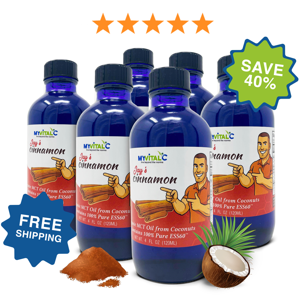 MyVitalC Cinnamon X6 ESS60 in Organic MCT Oil, Coconut Derived