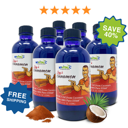 MyVitalC Cinnamon X6 ESS60 in Organic MCT Oil, Coconut Derived