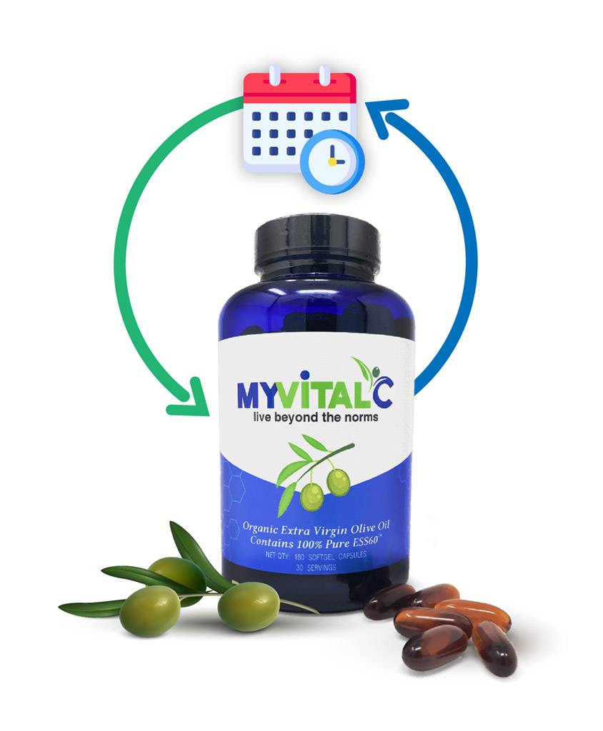MyVitalC ESS60 in Olive Oil Softgel Capsules -180 count (Monthly Subscription)