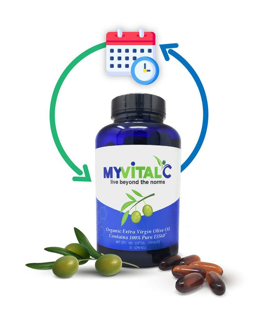 MyVitalC ESS60 in Olive Oil Softgel Capsules -180 count (Monthly Subscription)