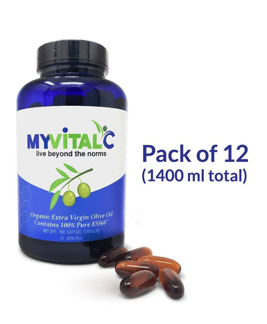 MyVitalC ESS60 in Olive Oil Softgel Capsules -180 count - Case of 12 bottles
