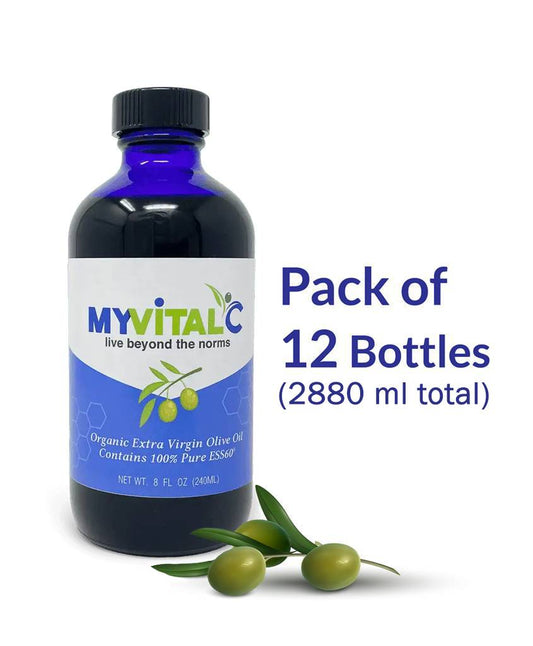MyVitalC ESS60 in Olive Oil Extra Virgin Organic, 240ml (Case of 12)