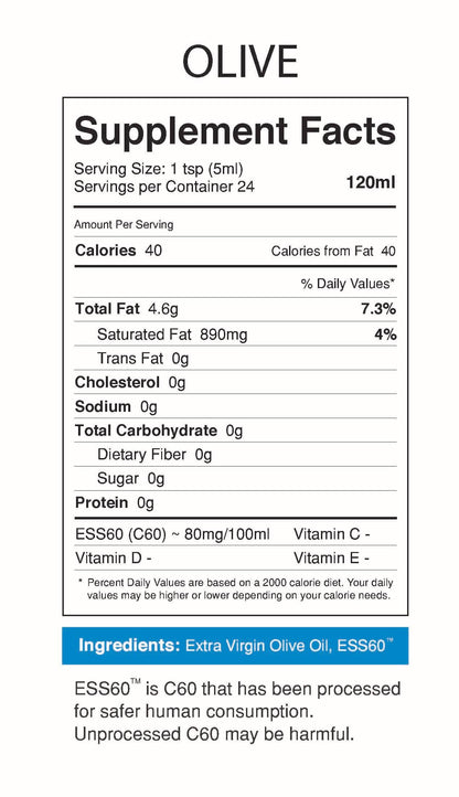Case of 12 Bottles (1440ml total) - MyVitalC ESS60 in Organic Extra Virgin Olive Oil
