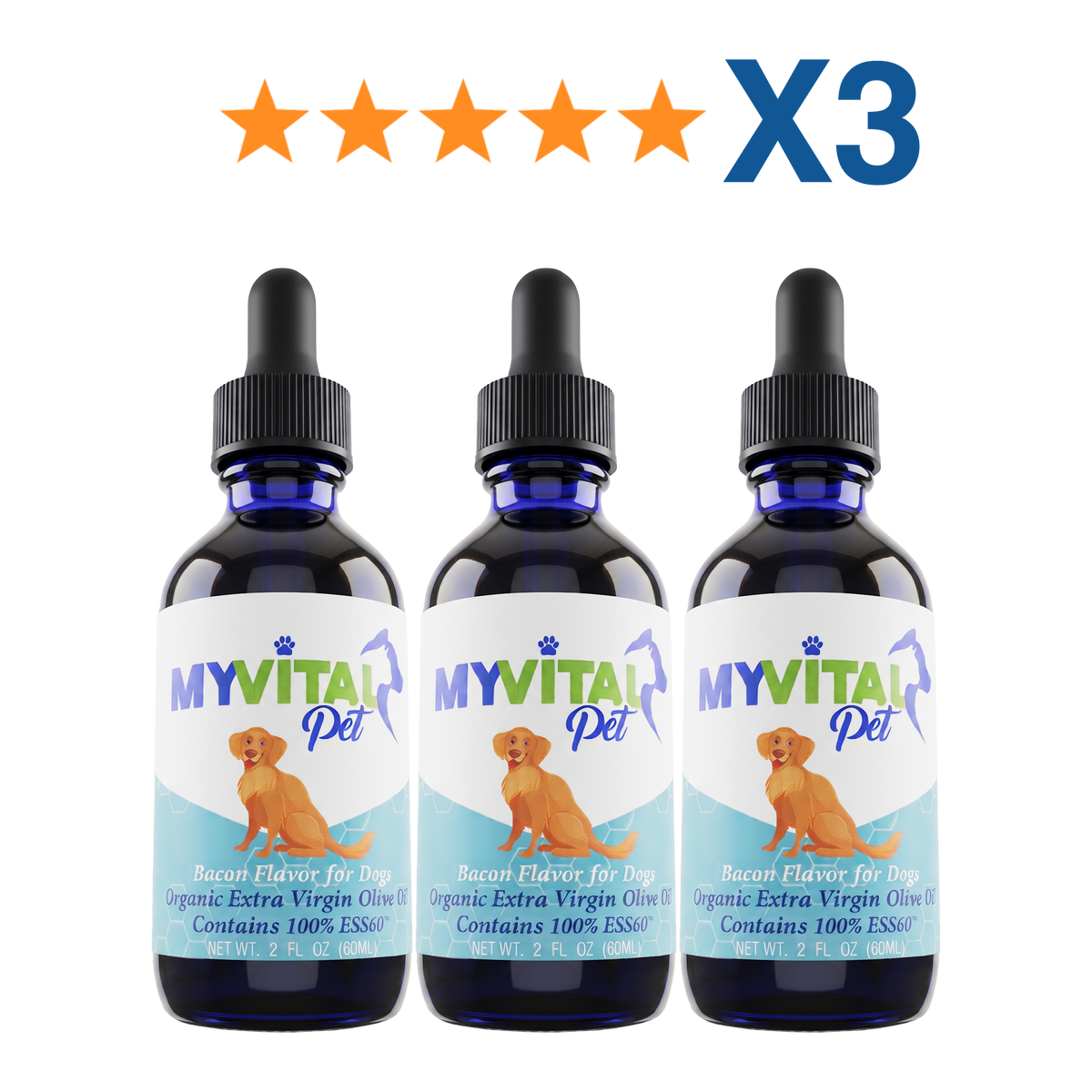 MyVitalPet for Dogs with Bacon Flavor 2oz X3 - Quarterly Subscription