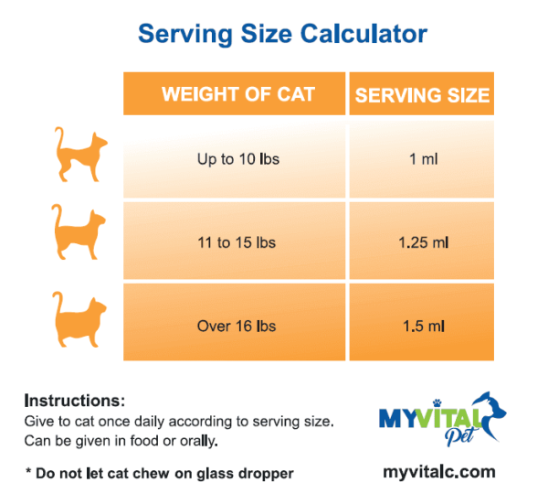 cat serving size chart