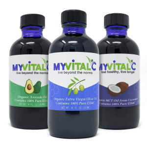 Avacado, Olive and MCT oil bottles pack